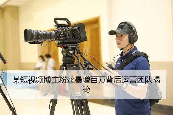 某短视频博主粉丝暴增百万背后运营团队揭秘